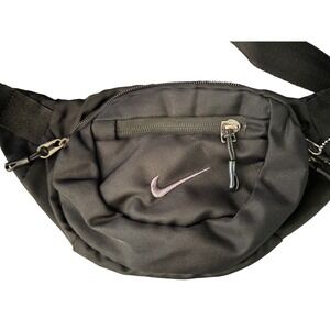 Nike Black Polyester Belt Bag Fanny Pack Adjustable Strap